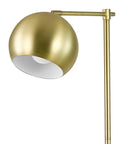 60 Inch Floor Lamp In Satin Gold Finish With Vintage Glam Style Inline Switch E26 Base Modern Gold Brass Look For Living Room Or Bedroom Slim Space Saving Design 5 Foot Cord For Easy Setup