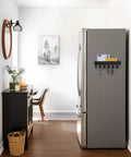 Damage Free Key Holder Wall Mount With Adhesive Magnetic Hooks And Shelf No Drill Key Rack for mail, keys, and wallet organizer in a modern entryway.