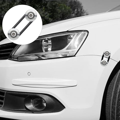 Car with Go To Bumper Quick Release Kit For Front And Rear Bumpers Aluminum Fasteners O Ring Clips, silver finish visible