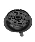 High Performance Flow Control Filter Cap For Manual Coffee Brewers, black plastic, designed for precise brewing with Aeropress.