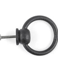 2-Inch Black Wrought Iron Cabinet Handles And Drawer Pulls Antique Style with screw, mission ring pull handles for classic home use.