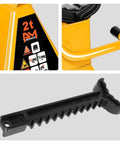 Low Profile Hydraulic Trolley Jack Set With Two Ton Capacity And Two Ratchet Jack Stands, Safety Overload System, 360 Degree Handle