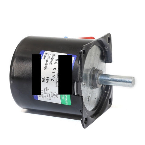 Smooth Running 220V AC Synchronous Motor With 14W Permanent Magnet Tech And 8mm Shaft offering low-profile design and sturdy mounting for reliable ops.