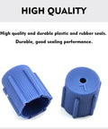 Must Have AC Service Port Caps 10 Pack For R134a Auto Air Conditioning System Maintenance blue 13mm low pressure