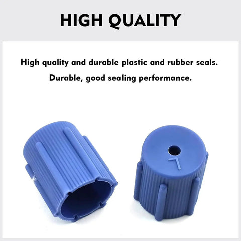 Must Have AC Service Port Caps 10 Pack For R134a Auto Air Conditioning System Maintenance blue 13mm low pressure