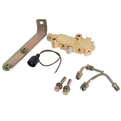 Disc Brake Proportioning Valve Combo Kit With Mounting Bracket For Classic Muscle Cars Includes Nine Sixteenth And One Half Inch Hard Lines