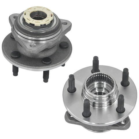 Front and side view of Front Wheel Hub Bearing Assembly for Ford Ranger and Mazda B4000 1998-2000 Front Disc Rear Drum 2-Wheel ABS