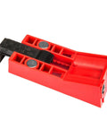 Red plastic Pocket Hole Jig Kit With Builders 500 Screw Pack For Three Quarter Inch Hard And Soft Wood For Building Tables