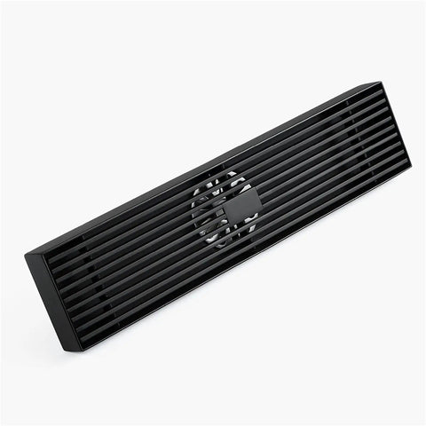 Heavy Duty Stainless Steel Rectangle Shower Drain Tile Insert Grate in black finish for quick flow and hair catching.