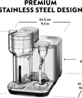 Vertuo Creatista Coffee And Espresso Maker By Breville For Pro Grade Home Barista Quality Brew 5 8 12 And 18 Oz Coffees Or Single And Double Espressos Hot Or Iced Features Barista Steam Wand For Latte Art Brushed Stainless Steel
