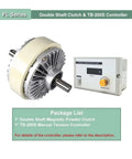Beefy Magnetic Powder Clutch and Brake Tension Controller Kit for Industrial Motors, visible clutch and controller unit