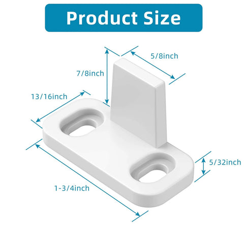 Eight Piece Barn Door Floor Guide Set For Sliding Doors Bottom Track Floor Mount Hardware Durable Plastic Pocket Door Guides size dimensions