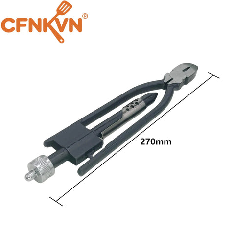 Pro Grade Auto Spring Loaded Safety Wire Pliers 9 Inch For Twisting And Cutting Stainless Steel Wire Fits Automotive Aircraft And Machinery Smooth Return Twister With Left And Right Twist, 270mm length with chrome finish