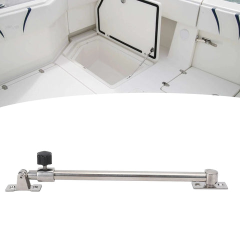 316 stainless steel boat lid support rod with adjustable 248–432 mm length and mounting brackets