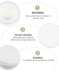 Detail view of 4 Pcs Silicone Bathtub Stopper White Flat Cover Universal Drain Plug, showcasing material quality and durability features.