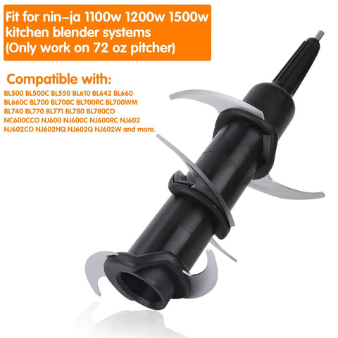 Six Blade Replacement Blender Kit For High Power Ninja Systems 1100 1200 1500 Watt Pitcher 72 Oz Compatible Blades for BL500C