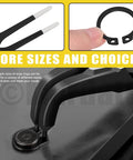 266 Piece External Retaining Rings Kit With 21 Sizes M4 To M28 Circlip Snap Rings and tweezers in use on shaft