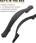 Six Pack Matte Black Kitchen Cabinet Handles And Drawer Pulls With 3 Inch Center To Center Holes For Cabinets Dressers And Cupboards