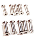 10 Pack Knife Handle Bolt Rivets Scale Screws Fasteners With Flat Hex Head Silver For Knife Making And Gearheads Adjustable Length From 16 To 22 mm 5x13 mm Connecting Rod 416 Steel M4 Screws Included displayed