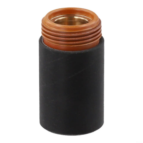 Built to Last Plasma Retaining Cap 220854 for MAX105 Torch Replacement Part with Durable Bakelite Polymer Brass Blend for a Stable Fit and Clean Pro Shop Grade Cut Quality, black and brown threaded cap