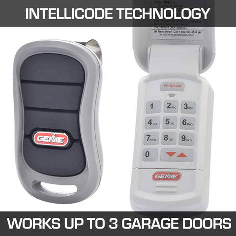 Three Button Garage Door Opener Remote And Wireless Keypad Bundle For Intellicode Openers G3T R And GK R Easy Setup Spare Remote Or Keypad Secure Access Real Talk Home Upgrade For Your Garage showing remote and keypad