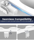 Toilet Bidet Attachment With Filter And Self Cleaning Dual Nozzle Frontal And Rear Wash Ultra Slim Non Electric Sprayer
