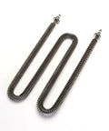 W Shape Finned Heater 220V 2.5 KW Industrial Electric Air Heating Element built with 304 stainless steel, showing a finned design.