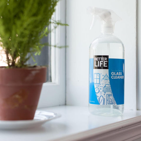 Streak Free Glass Cleaner Spray For Windows, Mirrors, Screens And Shower Doors, Removes Fingerprints Dust And Dirt, Unscented Formula