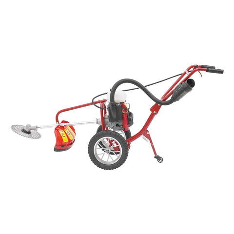 Side view of 63Cc 4Hp Gas Powered Tiller Cultivator 3 In 1 Hand Push Micro Cultivator For Lawns Gardens Farms Parks