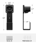 Heavy Duty Wall Mount EV Charger Holder For Tesla Connector Nozzle Holster Dock And J Hook Combo dimensions with screws