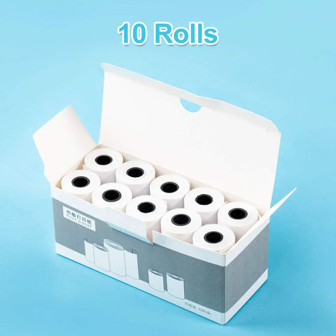 10 Roll Print Paper Refill For Kids Instant Camera That Fits Most Mini Photo Cameras, 4 x 2.2 Inch Thermal Paper, Each Roll Delivers About 60 Photos, Quick Easy Install, Great For On The Go Fun. box of 10 thermal paper rolls