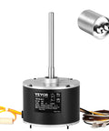 OEM Upgraded Condenser Fan Motor 0.25 HP 1100 RPM With Overheat Protection 208 230V shown with capacitor for HVAC units