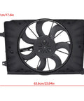 Premium Engine Cooling Fan Replacement For Chevy Bolt Euv And Bolt Ev 2017 To 2022 with molded plastic blades and brushless motor.