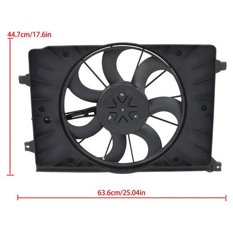 Premium Engine Cooling Fan Replacement For Chevy Bolt Euv And Bolt Ev 2017 To 2022 with molded plastic blades and brushless motor.