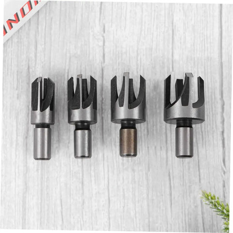 Top Notch 4 Piece Wood Plug Cutters With Tapered Deep Cutting Edge For Bench Drill And Electric Hand Drill Compatible, 6-16 mm.