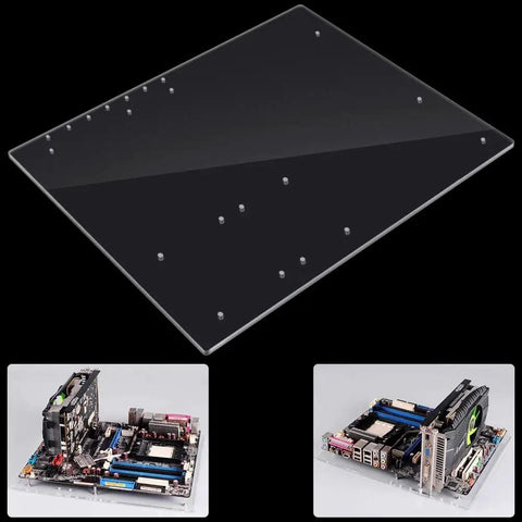 Open Air PC Case With Transparent Acrylic Frame DIY Stand For ATX Motherboard Clear Base MATX Test Bench Open Air Computer Case