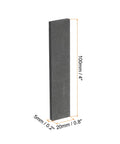 Graphite Plate 100x20x5mm side view, high-purity block for DIY workshop use in metal casting and electrolysis projects.