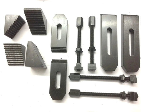 24 Piece M6 Clamp Kit Set For 3 Inch And 4 Inch Rotary Tables And Milling Tables With Epoxy Black Finish Rust Resistant Hardware