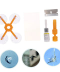 Car Windshield Crack Repair Kit For Quick Chip Fix And Auto Glass Restoration DIY Windshield Repair Tool with suction pads and resin.