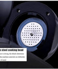 Close-up of stainless steel cooking head of Compact Home Espresso Machine With Semi Automatic Italian Style Steam Pump