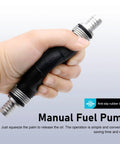 Kickass Hand Fuel Primer Bulb With Dual Way Rubber Design For Easy Manual Vacuum Transfer Works Hella Smooth On 10Mm And 6Mm Gasoline Lines Perfect Universal Fit For Car Boat Marine Motorcycle In Sleek Black, held in hand