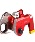 Heavy Duty Hydraulic Torque Wrench With 360 Multidirectional Swivel Square Drive And Quick Release Fittings, red steel design.