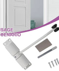 Quiet Automatic Door Closer 30Kg Capacity With Adjustable Spring For Home And Office Stainless Steel Built