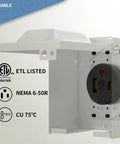 Heavy Duty 50 Amp 250 Volt NEMA 6 50R Welding Outlet Box Enclosed Lockable Weatherproof Outdoor Electrical Cabinet Built Tough