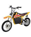 Bright yellow Electric Dirt Bike For Kids MX650 Dirt Rocket Off Road Motocross Bike with dual suspension and riser handlebars