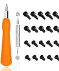 Doorbell Screw Kit With Twenty Replacement Screws And An Orange Universal Screwdriver Bits T6 Short T6 Long T15 Short T15 Long