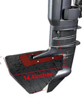 Whale Tail Hydrofoil Stabilizer For Boats 300, 40 To 350 HP Outboard Motors, Red Finish, measures 14.4 inches