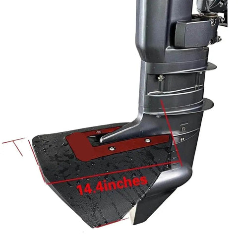 Whale Tail Hydrofoil Stabilizer For Boats 300, 40 To 350 HP Outboard Motors, Red Finish, measures 14.4 inches
