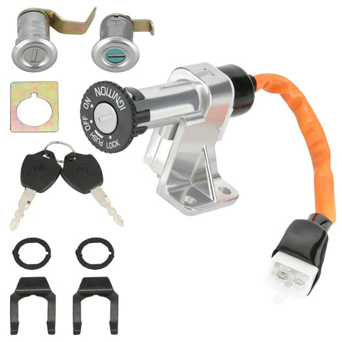 Ignition Switch Key Assembly For GY6 49cc 50cc 125cc 150cc Chinese Scooters And Mopeds Replacement Parts Fits Tao Tao VIP Icebear