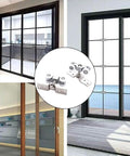 Slick Four Wheel Metal Sliding Track Pocket Door Roller Kit With Hanger Ball Bearing Pulleys for doors and partitions.